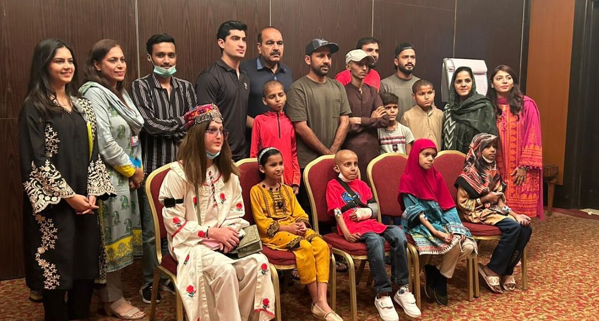 Quetta Gladiators cricket players met and supported the pediatric cancer patients treated at Indus Hospital & Health Network